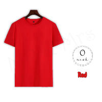 เสื้อยืดคอกลมสีพื้น เสื้อยืดสีพื้น เสื้อยืดคอกลม เสื้อคอกลม T-Shirt ผ้าCotton (สีแดง)