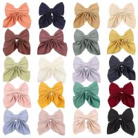 1Piece Big Hair Bow Ties Hair Clips Satin Two Layer Butterfly Bow For Girls Bowknot Hairpin Trendy Hairpin Hair Accessories Hair Accessories