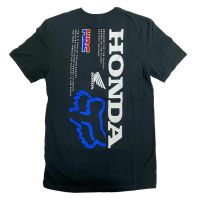 Fox Racing Honda Premium เสื้อผ้าแขนสั้นวินเทจพิมพ์เสื้อยืดผู้ชายเย็น T-Shirt