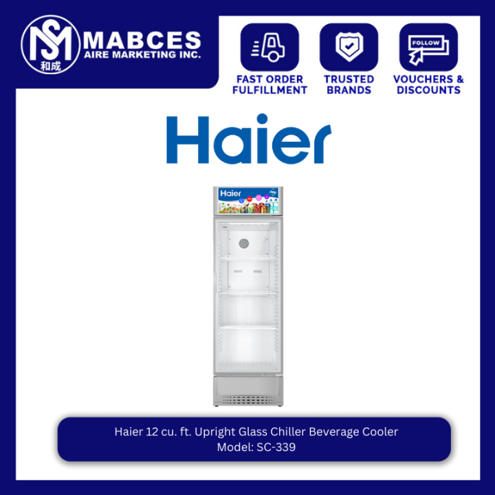Haier 12 cu. ft. Upright Glass Chiller Beverage Cooler SC339 Lazada PH