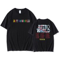 เสื้อยืด2022ใหม่ทราวิสสก็อตต์ Men1เสื้อยืดทัวร์ AstroWorld: เสื้อยืดพิมพ์ตัวอักษร1ตัวเสื้อยืดสตรีทแวร์ Kanye West ASTROWORLD ขนาดพิเศษ4XL 5XL 6XL