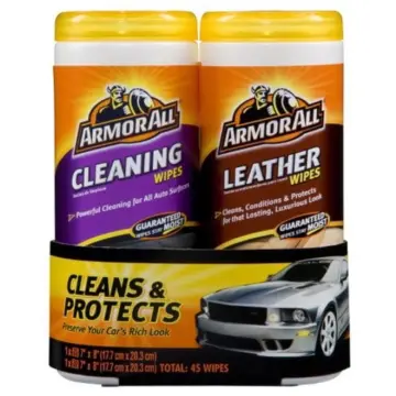 Armor All Car Cleaning and Leather Wipes - Interior Cleaner for Cars