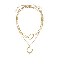 Korean opera pear Thai court class simple natural pearl stitching chain two-piece necklace