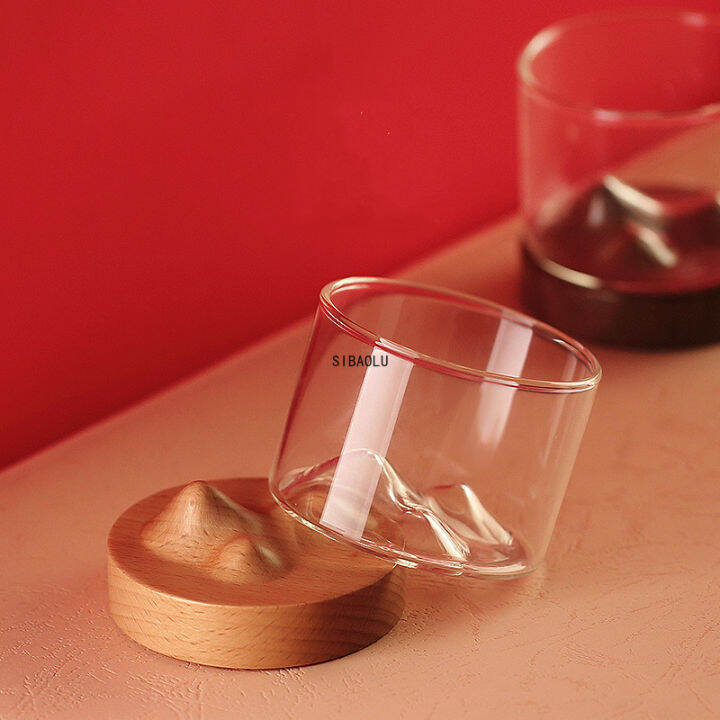 mountain-whiskey-glass-with-wooden-base-creative-beer-glass-wine-water-tea-cup-whiskey-glasses-set-bar-drinkware-accessories