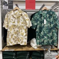 Japanese Uniqlo Original/Summer Mens Cotton Blended Printed Open Collar Shirt 458352/458353/458354