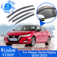 กระบังแดดติดกระจกกันฝนด้านข้างสำหรับ Nissan Sylphy Sentra B18 2020 2021 2022 2023อุปกรณ์เสริมกระจกบังลมตัดฝาครอบป้องกัน