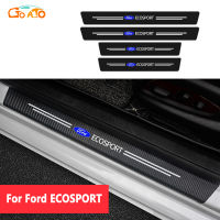 GTIOATO For Ford Ecosport 4ชิ้น คาร์บอนไฟเบอร์ กันรอยประตูรถยนต์ Carbon Fiber แผ่นกันรอยประตูรถยน สติ๊กเกอร์ติดรถ