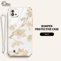 เคสโทรศัพท์ออกแบบดอกชงโคสำหรับ OPPO Realme C20 C20A C11 2021 Realme Narzo 50i ใหม่นุ่มป้องกันการตกและการชนกันกรอบซิลิโคนนิ่มพร้อมฟรีสายคล้อง