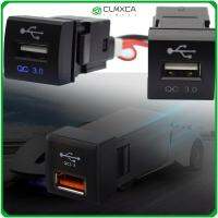 CLMXCA 12-24โวลต์ ที่ชาร์จ USB ในรถยนต์ เอบีเอสเอบีเอส QC3.0 สายเชื่อมต่อซ็อกเก็ต ของใหม่ ชาร์จได้รวดเร็ว ตัวแปลงอินพุต USB สำหรับ Camry Camry อุปกรณ์เสริมรถยนต์