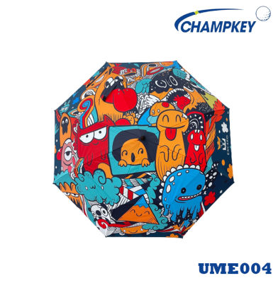 Champkey ร่มกอล์ฟ แบบหนา 2 ชั้น ลาย Monster หมาลิ้นแดง (UME004)  Golf Umbrella New Collection