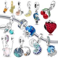 New 925 Sterling Silver Musical Romantic Love Dangle Charms Pendant Fit Pandora 925 Original Bracelet for Beads DIY Jewelry Gift