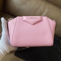 New! Givenchy Nano Antigona Bag in Grained Leather Baby Pink