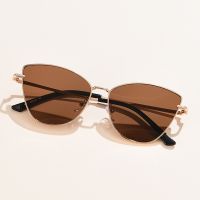 Triangle Metal Frame Sunglasses Women Cat Eye Trendy Small Fashion Cateye Sun Glasses Streetwear Shades Feminino UV400