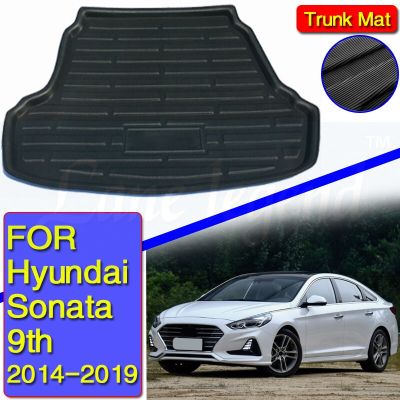 แผ่นซับที่เก็บของด้านหลังรถแผ่นพรมปูพื้นท้ายรถกันสกปรกสำหรับ Hyundai Sonata 2015 2016 2017 2018รถซีดาน2019