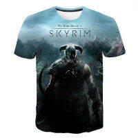 2023ฤดูร้อน Skyrim แบบ Streetwear แฟชั่นเสื้อยืดเด็กสาวเด็ก3D พิมพ์แขนสั้นลำลองสำหรับบุรุษผู้หญิงเด็กเย็นท็อปส์