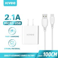 พร้อมส่ง โปรโมชั่น KIVEE AC03D 2.1A ชุดชาร์จ 10.5W ชุดเครื่องชาร์จ สายชาร์จ + ที่ชาร์จ USB อะแดปเตอร์ชาร์จ For Android ส่งทั่วประเทศ อะ แด ป เตอร์ อะแดปเตอร์ รถยนต์