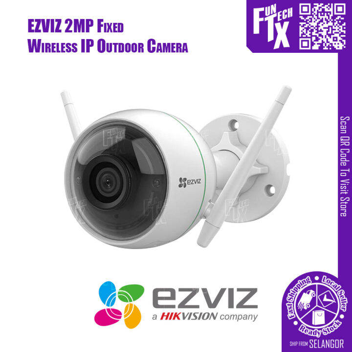 EZVIZ C3WN Full HD 1080p WiFi Outdoor Smart Home Security Camera, With