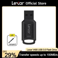 Lexar USB V400ไดร์ฟปากกาแท้3.0แฟลชความเร็วสูงไดรฟ์32GB 64GB 128GB หน่วยความจำคีย์ Jumps/mac 100MB