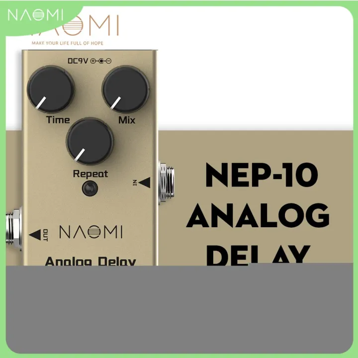 NAOMI Electric Guitar Analog Delay Time/Mix/Repeat Knob NEP10 DC 9V