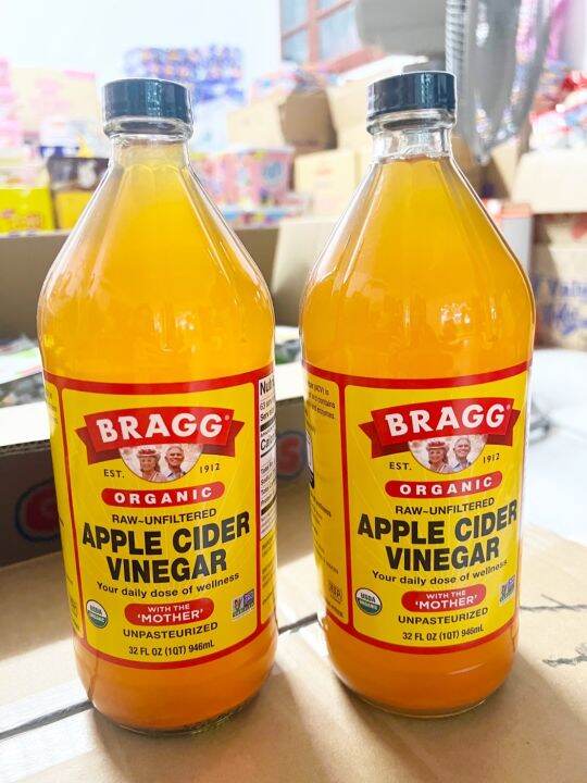 แบบมีตะกอน-แอปเปิ้ลไซเดอร์-apple-cider-vinegar-acv-น้ำส้มสายชูหมักจากแอปเปิ้ล-ยี่ห้อ-bragg-จากอเมริกา-946kl-ขวดแก้ว-คีโต-แท้100-เครื่องปรุงคีโต