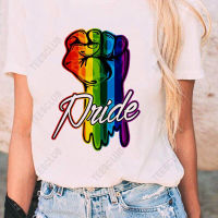 เสื้อยืดลำลองฤดูร้อน 2023 ขายปีใหม่เสื้อยืดแขนสั้น พิมพ์ลาย Lgbt Rainbow Gay Pride สีรุ้ง