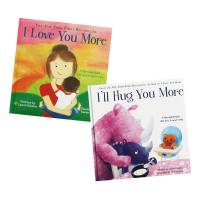 Laura Duksta : I Love You More &amp; Ill Hug You More :  The New York Times Bestseller : 2 Flip-sided Board Books เซตหนังสือภาพ บอร์ดบุ๊คส์ 2 เล่ม  : tkbookstore หนังสือใหม่จาก UK พร้อมส่ง ส่งฟรี