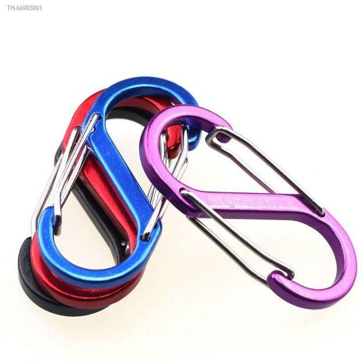 5pcs-s-carabiner-metal-s-clips-dual-spring-wire-gate-locking-snap-hooks-keychain-buckle-for-outdoor-camping-tools-random-color