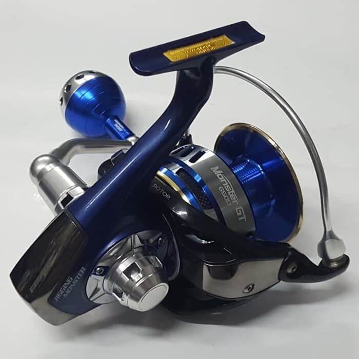 Reel Jigging Monster Monster GT 6500 Power Handle Silver Blue Drag 30Kg Lazada Indonesia