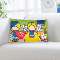 Sanrio Patty &amp; Jimmy 24 "X 16"(60*40ซม.) ปลอกหมอนพิมพ์ลายส่วนตัวปลอกหมอนประณีตและโซฟาที่ทันสมัย (ไม่รวมหมอน)