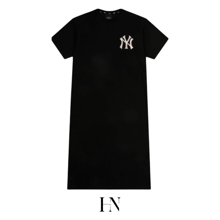 MLB Classic Monogram Collar Dress NY Yankees Black  Pattern Dresses for  Women  KOODING