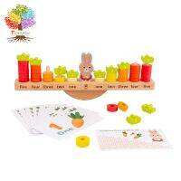 Treeyear Montessori Math Toys for Kids 3-5 Wooden Balance Game Number Counting Games Stacking Blocks