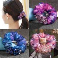 Exquisite head flower ball head curler Korean hair rope rubber band leather cover head rope jewelry