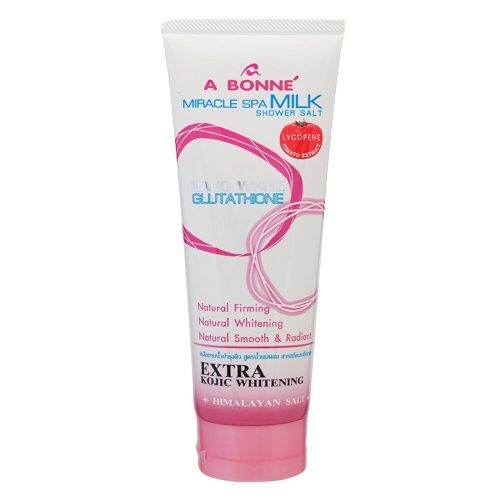 A BONNE' MIRACLE SPA MILK SHOWER SALT NANO WHITE GLUTATHONE 350g เอ บอน