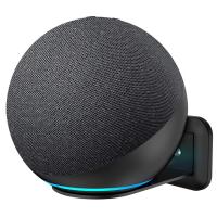 Lingyou ติดผนังสำหรับ Alexa Echo 4th Gen ชั้นวางของโลหะพร้อมการจัดการสายเคเบิลเพื่อซ่อนสายไฟประหยัดพื้นที่อุปกรณ์เสริมที่ยุ่งเหยิง