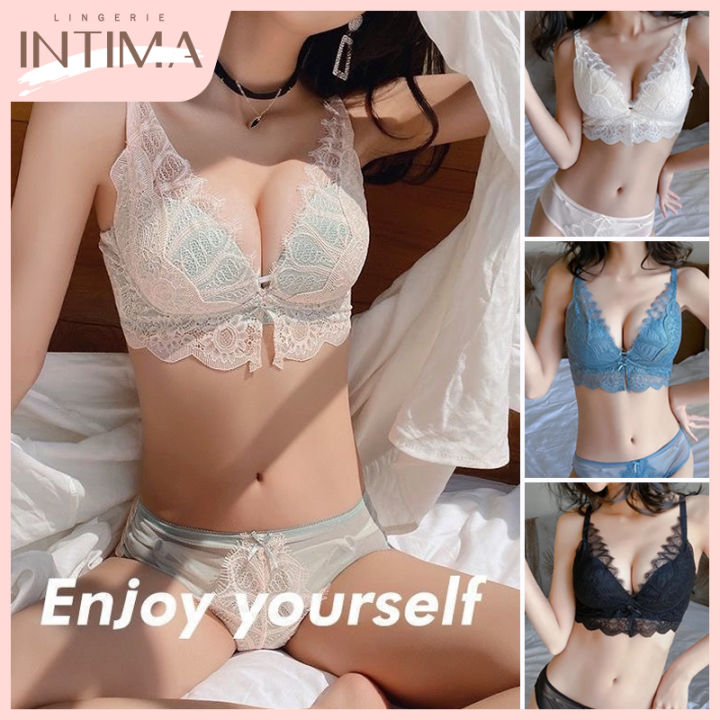 Intima 2023 New Women Sexy Lace Bra Female Bralette Push Up Seamless Plus Size Lingerie 1466