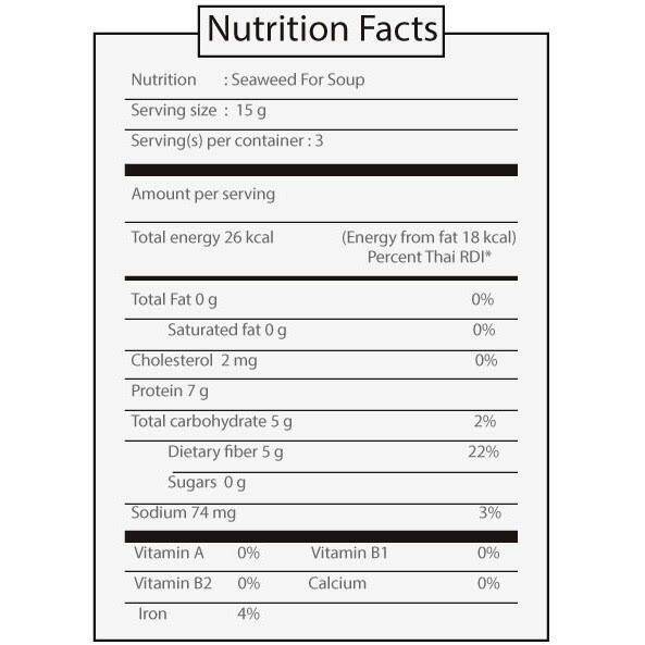 สาหร่ายทะเลทำแกงจืด-คีโต-seaweed-for-soup-ตราทาเบรุ-น้ำหนักสุทธิ-45-กรัม