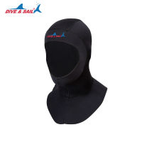 DIVE&amp;SAIL Men Women 3mm Neoprene Link Shoulder Scuba Diving Hoods Winter Keep Warm Snorkeling Swimming Cap Hat Diving NEW