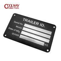 Heavy Duty Aluminum Trailer ID Tag Vin Plate Serial GVWR Medical Blank Powder Coated Finish RV Parts Camper Accessories