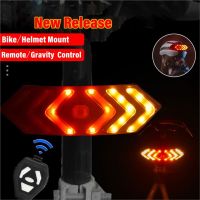 ZK30 Bike Lights Turn Signal Warning Led Lights Rear USB Rechargeable Helmet Wireless Remote/Gravity Control Bicycle Tail Lights