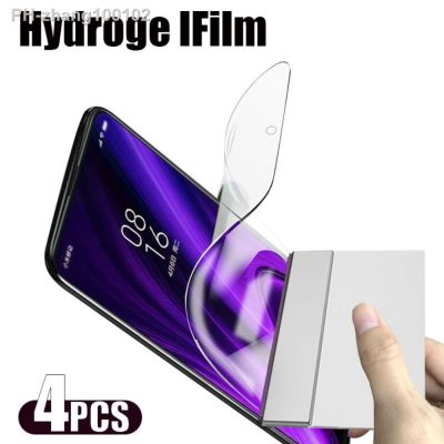 4PCS Hydrogel Film For Xiaomi Redmi Note 10 11 9 8 7 Pro 5G Screen Protector on Redmi 10C 10 9 9A 9T 9C Note 10S 11S 9S 8T Film