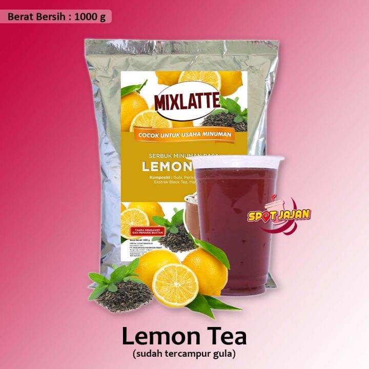 MIXLATTE Lemon Tea 1 Kg Bubuk Minuman Dengan Gula / Serbuk Instan Rasa ...