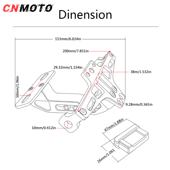 for-yamaha-xsr155-xsr700-xsr900-adjustable-cnc-license-plate-bracket-with-led-frame-number-plate-holder-xsr-155-700-900-1