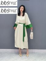 RYRYSTYLE ชุดเดรสเข้ารูปลำลองขนาดใหญ่สำหรับผู้หญิงใส่ได้หลายโอกาสสไตล์เกาหลีใหม่2023ฤดูร้อน