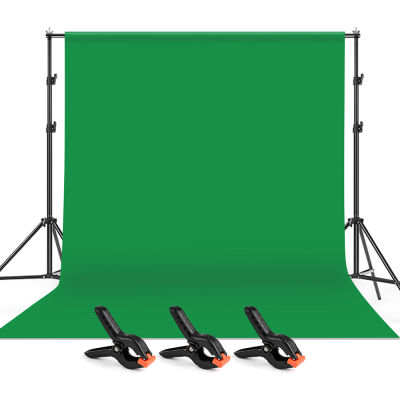 2 * 3m 6.6 * 9.8ft Adjustable Background Support Stand Photo Backdrop Crossbar Kit with two Clamps Photography Accessories Set