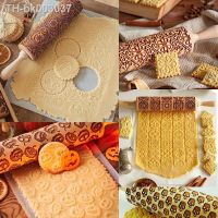 ™☞ Christmas Rolling Pins Rock Snowflake Elk Wooden Rolling Embossing Baking Cookies Biscuit Fondant Cake Patterned Roller 35x5cm