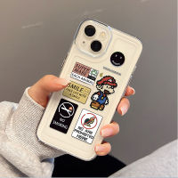 Cute Transparent Phone Case Compatible for IPhone 14 13 12 11 Pro Max XS X XR 8 7 Plus 6S Casing Silicone Shockproof Protector