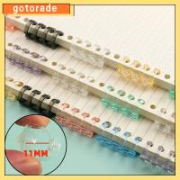 GOTORADE 10PCS สีสัน พลาสติก อัลบั้มภาพ วงกลม สำหรับนักวางแผนโน้ตบุ๊ก เครื่องผูกใบหลวม หวีหนามเข้าเล่ม วงแหวนหนังสือ 4 แหวน