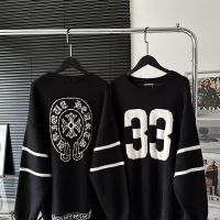 Ch No. 33 Limited Series Chrome heartsˉHeavy Industry Jacquard Horseshoe Pattern Sweater for Men and Women