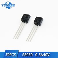 50pcs S8050 ทรานซิสเตอร์ 40v 500mA ทรานซิสเตอร์ไดโอด ชุด ทรานซิสเตอร์ NPN ตั้งค่า TO-92 ส่วนประกอบอิเล็กทรอนิกส์ซิลิคอน