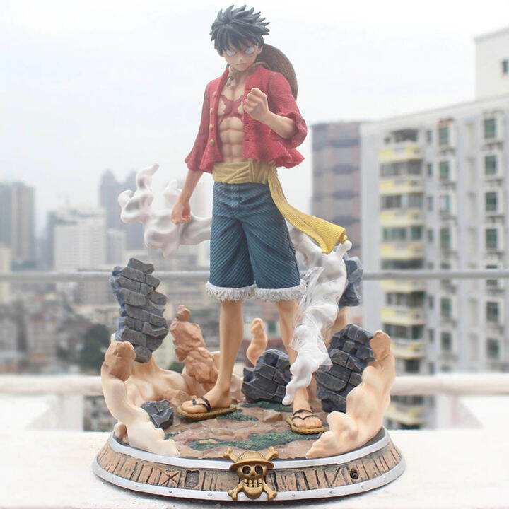 One Piece 36cm Monkey D Luffy Color of Arms Haki Ver. Statue Figure ...